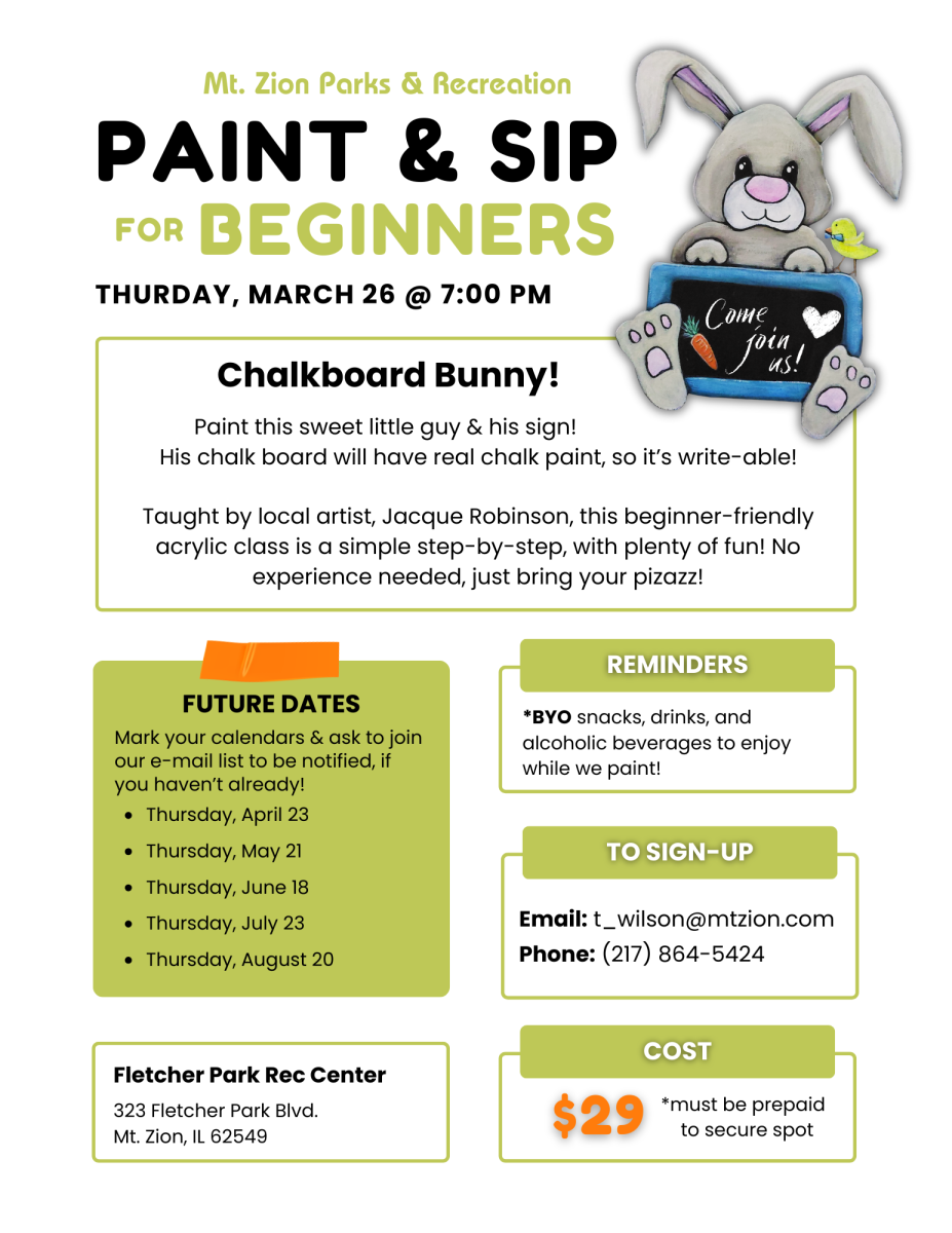 2026 Flyer for March Paint & Sip