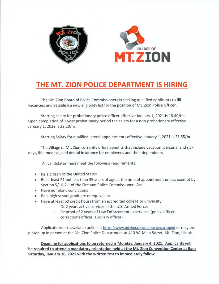 MZPD IS HIRING